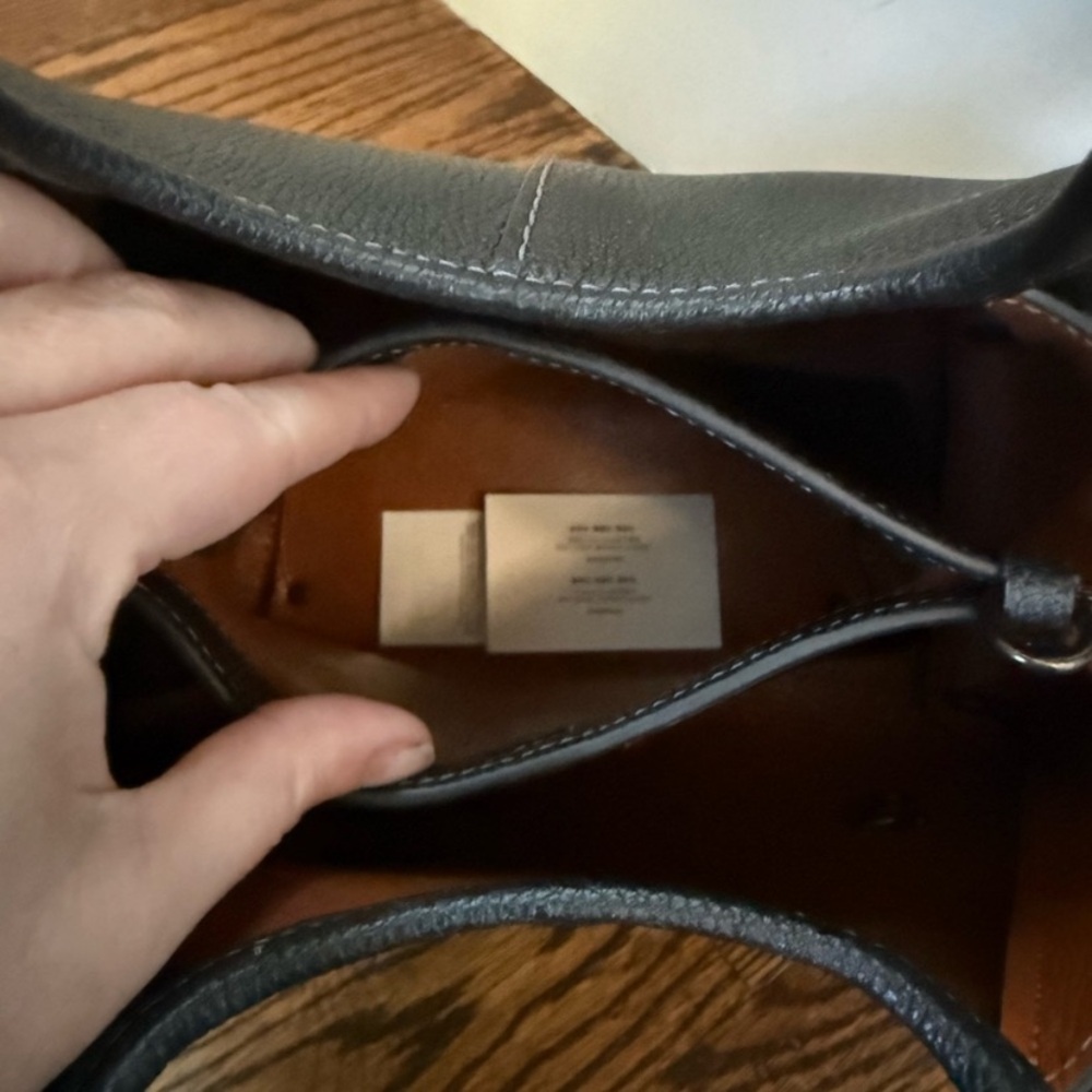 Coach Black Pebbled Leather Shoulder Bag - Picture 11 of 12